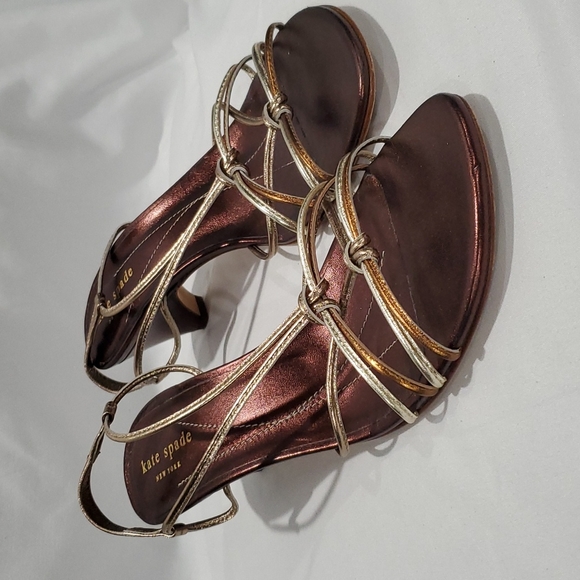 bronze sandals low heel